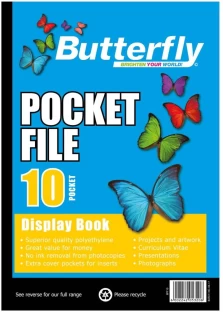 Butterfly Polyethylene Display Book