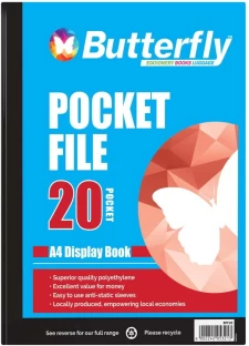 Butterfly Polyethylene Pocket File