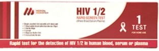 MEDI TECH HIV RAPID 1/2/O WHOLE BLOOD/SER TEST First Aid Kit