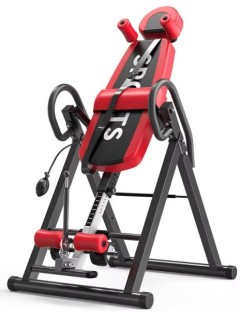 Sports Heavy Duty Inversion Table with Headrest & Adjustable Protective Belt Hyperextension Fitness Bench