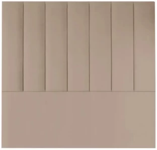 Comfy Home Furnitures Panel Velvet Headboard Beige Queen Bed Frame