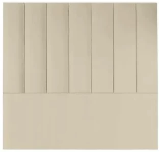 Comfy Home Furnitures Panel Velvet Headboard Cream Queen Bed Frame