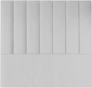 Comfy Home Furnitures Panel Velvet Headboard Light Grey Queen Bed Frame