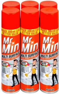 Mr Min Multi Surface Regular Furniture Polish for Metal, Plastic, Stone, Wood, Glass, Vinyl, Stainless Steel, Tiles, Mirrors