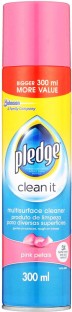 Pledge Clean It Pink Petals Furniture Polish for Metal, Plastic, Stone, Wood, Glass, Vinyl, Stainless Steel, Tiles, Mirrors