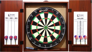 Puma Stadium Bristle Dartboard & Cabinet Set 18 inch Dart Board