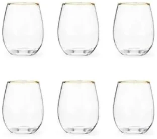 Danny home (Pack of 6) Gin Tumbler Glasses (550ml) 6pc Gin Glass Set