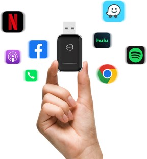 LuckyUnion USB wireless CarPlay smart car box suitable for iPhone and Android two-in-one box GPS Device