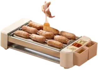 WOODLY Sausage Hot Dog Grill, Multi-Function Roller Grill, Suitable for Home, Convenience Store Rib Roaster Grill