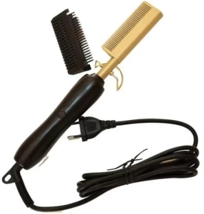 Press comb Gold Ceramic Professional Press Hot Comb
