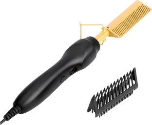 Generic Electric Hair Straightener With Hot Press Comb And Flat Iron Pressure