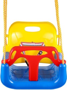 Ashcomonline 3 in-1 Child to Teenager Secure Swing with Snap Hooks and Hanger Belts Plastic Small Swing