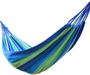 lilhe Portable Swing Canvas Stripe Hammock Cotton Hammock