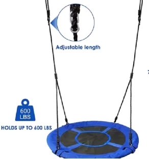 joburgdeals Outdoor Round Tree Swing (Saucer) Crystal Foot Hammock