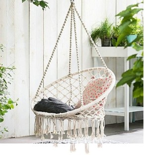 joburgdeals Cotton Macrame Hanging Chair Cotton Hammock
