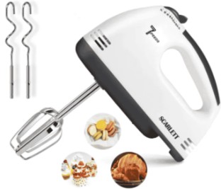 SCARLETT Hand Mixer 7-Speed 260 W Stand Mixer