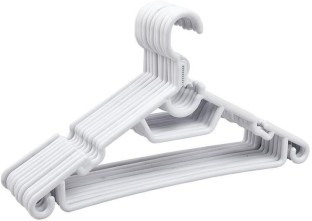 Formosa Plastic Clothes Hangers 10'S White 43cm Plastic Pack of 10 Hangers For  Shirt
