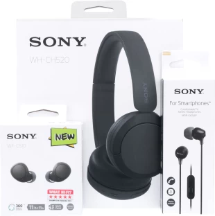 Sony Headphone & Ear Bud Bundle Bluetooth Headset