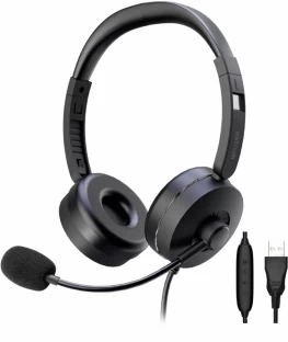 Astrum Over-Ear USB Headset with Mic for Gaming PC Consoles - HU660 Wired Headset
