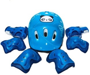 YADENO Kids 7-Piece Skateboard Protective Gear Set Skating Open Face Helmet