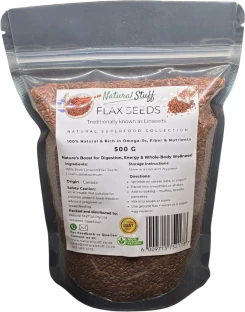 Natural Stuff Flax Seeds - Wholesome, Fresh & Nutrient-Rich Superfood