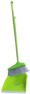 Generic Soft Bristle Broom and Dustpan - Green Home  Dustpan