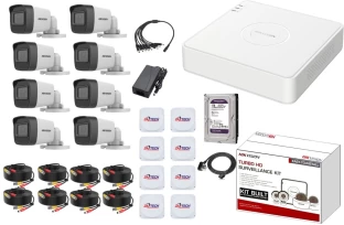 HIKVISION 8CH Full CCTV Kit with 1TB HDD & Ready-Made, Junction Box Outdoor Security Camera with Analog Connectivity