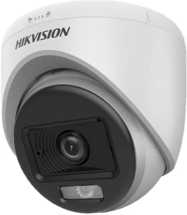 HIKVISION Hikvision 2MP 2.8 mm Smart Hybrid Light with ColorVu Indoor Fixed Turret Camera DS-2CE70DF0T-LPFS 2.8 Indoor Security Camera with Night Vision and Lan Cable Connectivity