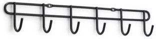 Shopcom 6 Hook Utility Rack, Black 6