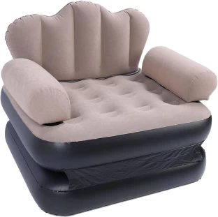 Generic Inflatable Sofa Inflatable Sofa Chair Multi-function PVC Flocking Foldable Portable Dual Purpose With Repair Kit For Outdoor Use PVC 1 Seater Inflatable Sofa