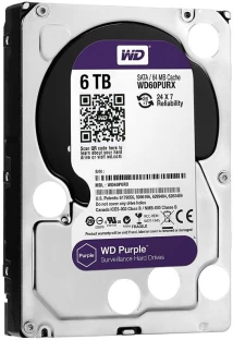 WD 6 TB HDD (WD 6TB 3.5" SATA3 Surveillance HDD - Purple)