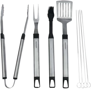 Megamaster 8-In1 Braai Steel Tong Kitchen Tool Set
