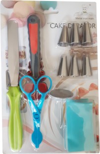 Maruti Groups 12pc Baking Nozzle Set plus pipping bag Steel Baking Tools Kitchen Tool Set