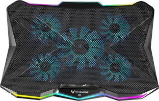 VX Gaming Boreas Series 5-Fan 17" Laptop Cooling Pad with RGB Laptop Stand