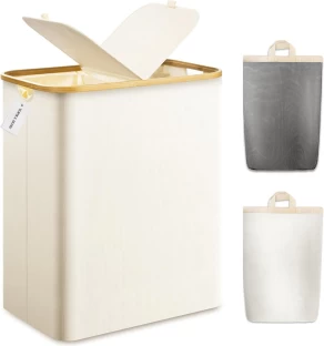 Topika 140 L Off-white Laundry Basket