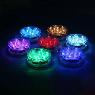 DEALS ONLINE Remote Control Waterproof Submersible LED Light with Timer Function LED Spot Light