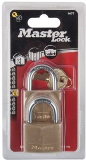 Mackie Master Pad Lock Brass 2Pack 50mm Keyd Alike Lock