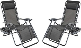 Terrace Leisure Onyx Gravity Lounger Metal Folding Chair