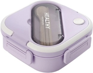 HEALTHY 3 Grids Lunch Case with Cutlery 3 Containers Lunch Box