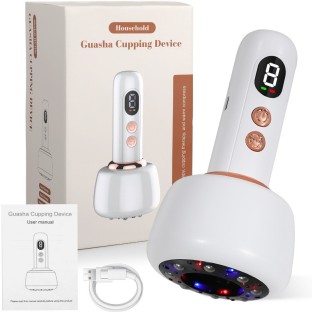 Flycross Electric scraping instrument, cupping and suction (white) Acupressure Massager