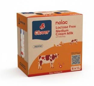 Clover Lactose free medium Cream Milk, uht process Flavour
