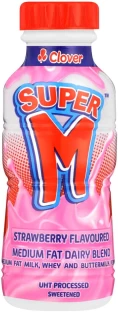 Clover Super M Flavoured Medium Fat Dairy Blend, Strawberry Flavour