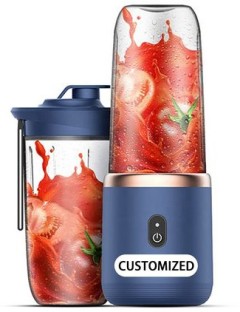 SA TRADE Mini Electric Rechargeable Portable Juicer Blender with Cup - Blue 40 W Portable Blender (2 Jars, Blue)