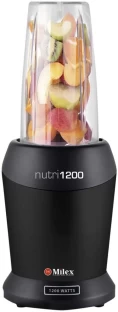 Milex Nutri1200 8-In-1 Nutritional Blender 1200 W Juicer Mixer Grinder (1 Jar, Black)