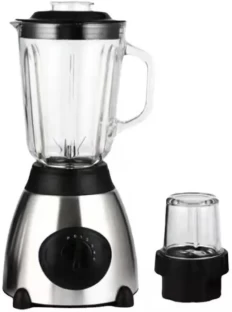 Generic 1.5L Juice Blender 2 In 1 Glass 250 W Juicer Mixer Grinder (1 Jar, Silver)