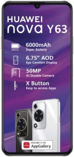 Huawei Nova Y63 (Black, 128 GB)