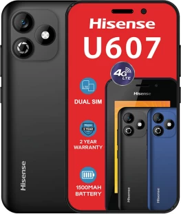 Hisense U607 4G Dual Sim 8GB Vodacom Network Locked (Black, 8 GB)