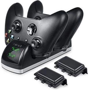 DW Xbox One Dual Controller Charging Station with 2 Rechargeable Battery Packs  Motion Controller