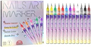 Fantasy Town 12 Colors Nail Art Pens Set - DIY Manicure Liner Drawing Painting Tool