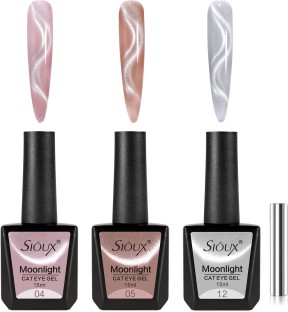 Sioux Daydream Aurora Moonlight Cat Eye Nail Gel Polish - Shimmer Crystal 3 Pcs x 15ml